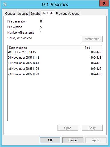 86 Windows Explorer Extensions To Open an Old Version of a File or a Deleted File 1. View the file versions as described above. 2. Click on the required version of the file. 3. Click Open.