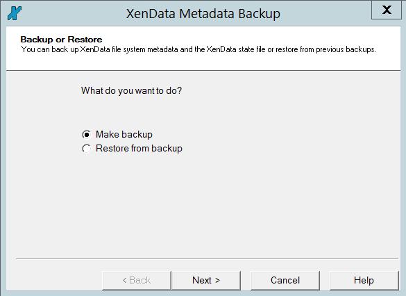 91 Metadata Backup 6.3 Making a Predefined Backup The instructions in this section describe how to perform a backup using one of the two predefined backup types.