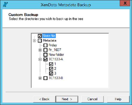 96 Metadata Backup assist in specifying the file. 1. Select Live System or Backup File as appropriate. 2.