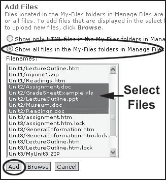 All of the files will be displayed. Add the following documents and change the page title as indicated. Document Page Title Assignment.