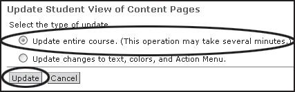 The content pages that you have added in this workshop can not be viewed by the students. Once you Update Student View, the students can view the content pages.