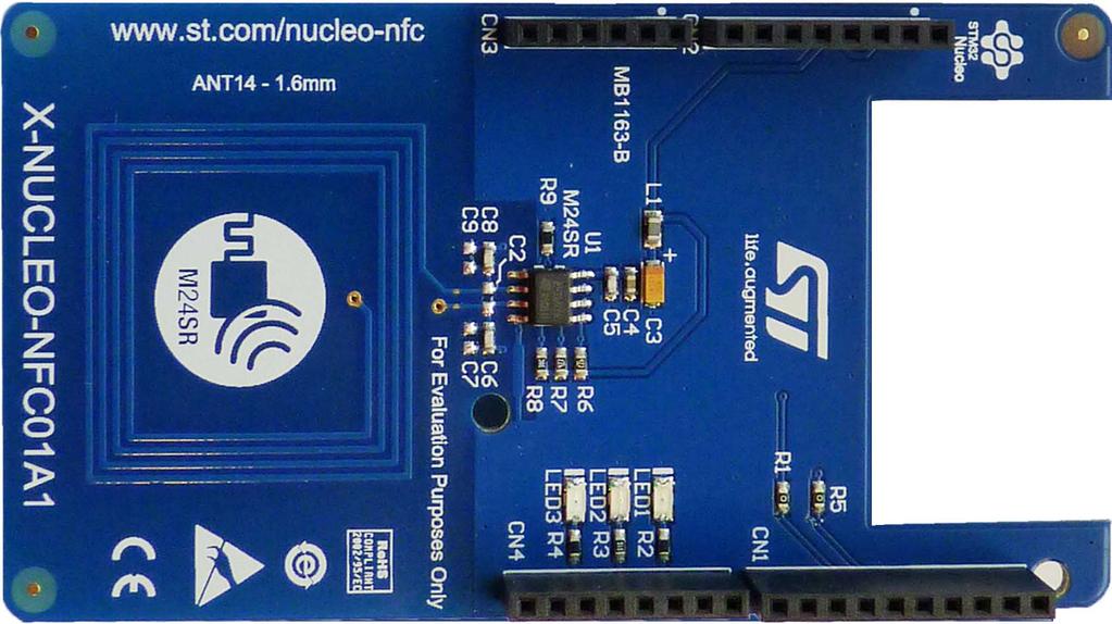 Getting started AN4624 3.1.2 M24SR expansion board The X-NUCLEO-NFC01A1 is a dynamic NFC tag expansion board usable with the STM32 Nucleo system.