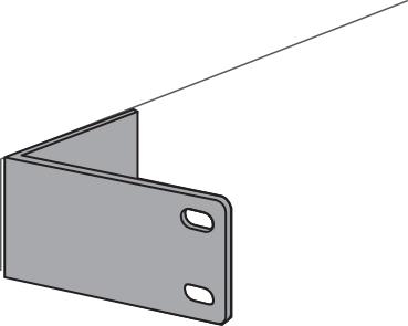 When mounting smaller switch products into a standard 19-inch rack, a pair of extension brackets (sometimes referred to as ears) are needed to adapt the switch to the rack size.
