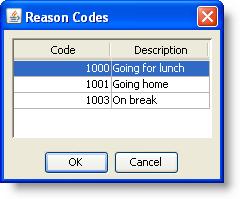 Reason Codes Reason Codes Reason codes describe the reason that you have changed your state to Not Ready or Logout.