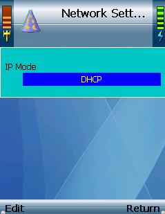 Network Settings You have two IP Modes available, DHCP and Fixed IP.