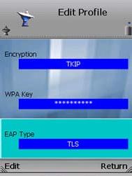 WPA-PSK WPA Key. To enter the WPA Key, select Edit. Enter the new WPA Key in the new window.