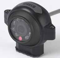 Automatic, motor-operated camera cover to protect the lens from dirt Wide-angle lens with large picture angle (145 diagonal) Colour CMOS camera (PAL) with LED Large picture