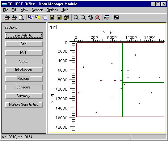 Figure 4.1 ECLIPSE Office Data Manager module Case definition 1 Select Data Manager: Case Definition General to view main simulation properties. 2 Change the title of the simulation to: Import case.