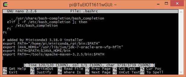 Figure 2. Setting directry f Maven and JDK t the PATH envirnment variable in.bashrc 2 LESHAN INSTALLATION AND DEVELOPMENT ON WINDOWS USING ECLIPSE IDE FOR JAVA 2.1 INSTALL LESHAN ON ECLIPSE IDE 1.