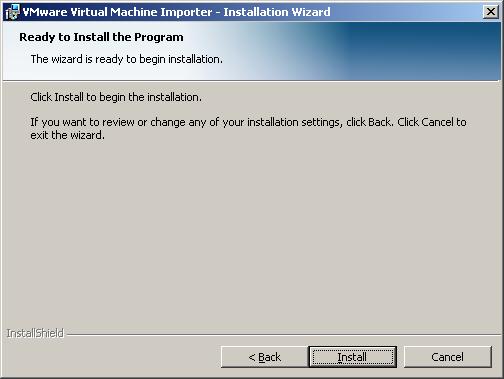 CHAPTER 2 Installing the Virtual Machine Importer 8.