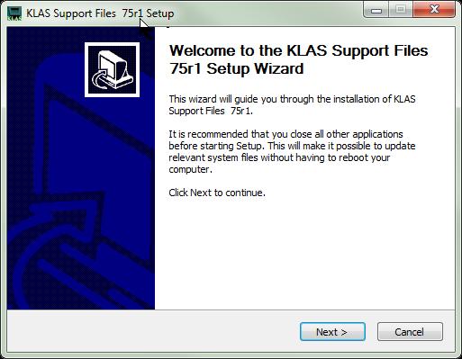On the Internet Explorer Security Warning, Select Run 6. When you get to the KLAS Support Files Setup Wizard, Select Next. 7.