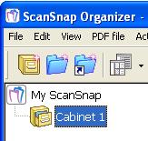 3.1.3. Organizing Files This section explains the procedure to create a new Cabinet or Folder, and how to move scanned files to the Cabinet or Folder.