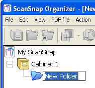 In the case that you want to change the name of a folder, select the name and click it. Or, select the name, and then select [Rename] on the [File] menu. 6.