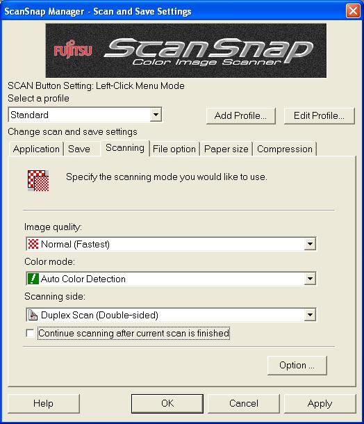 3.14. Displaying ScanSnap Setup Dialog box This section explains how to display the ScanSnap configuration dialog box directly from the ScanSnap Organizer screen. 1.