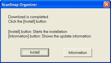 If the latest update has already been installed, the message below appears.