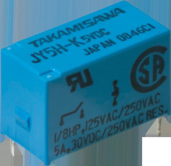 POWER RELAY 1 POLE - 3, A Medium Load Control (AgCdO contacts) JY Series Non Promotional (Not for new designs) FEATURES UL, CSA recognized High sensitivity and low power consumption High insulation