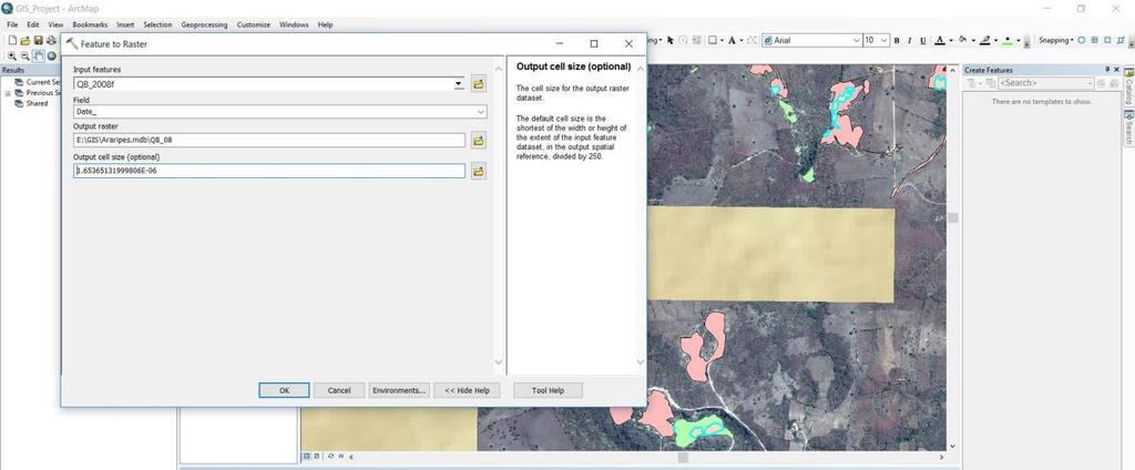 Figure 7. Feature to Raster tool in ArcMap.