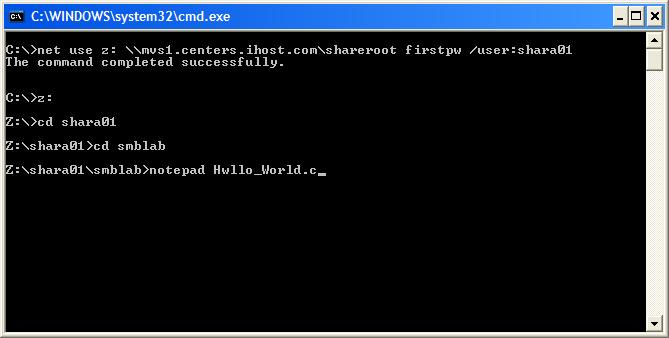 17. You are going to use Notepad to create a file directly onto z/os. The file will be called Hello_World.