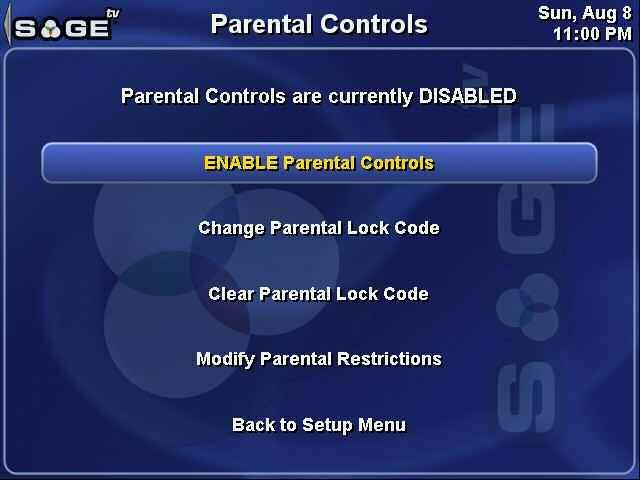 After entering a Lock Code, the controls are enabled. The controls can be disabled while retaining the lock code for future use.