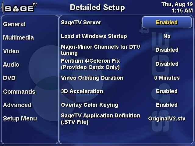 SageTV V2 User s Guide Chapter 2: Installation and Setup Page 8 Chapter 2: Installation and Setup Before Installing SageTV Prior to installing SageTV, it is recommended that you first install the