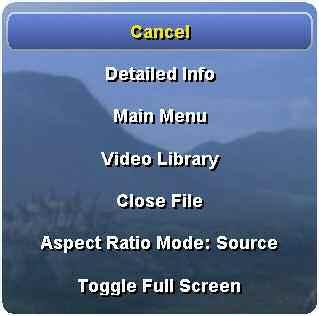 SageTV V2 User s Guide Chapter 4: Media Playback Page 83 Aspect Ratio Mode Displays another pop-up menu where you can choose which aspect ratio to use for playback.