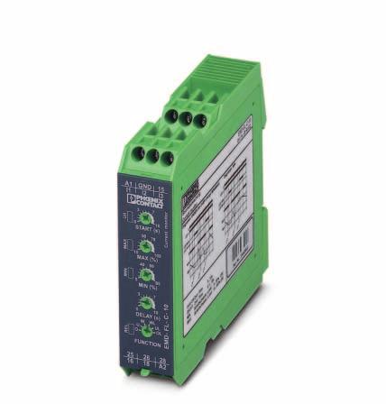 Electronic monitoring relay for overcurrent and undercurrent monitoring of direct and alternating current in single-phase networks INTERFACE Data Sheet 102057_en_01 Description PHOENIX CONTACT -