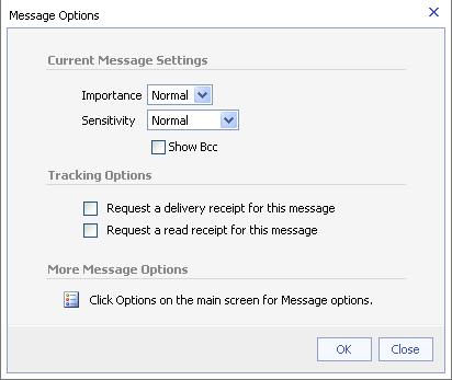 MAIL DRAFT COPY 7. Message Receipts With some messages you may need to be notified if and when the recipient either reads or receives the messages.