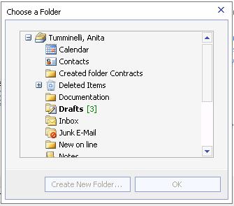 DRAFT COPY MAIL select a folder and click OK Save in the New Rule window To close the Rules window and return to your Mail: Mail at the bottom of the Navigation Pane 2.