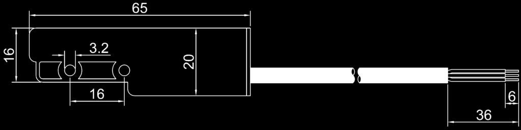 Sensore effetto HALL rettangolare Rectangular Hall Effect sensor Corpo sensore in nylon vetro autoestinguente Uninflaable nylon glass body sensor 18SENSORI AD EFFETTO HALL HALL EFFECT SENSORS E53H