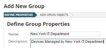 GETTING STARTED GUIDE: SERVER & APPLICATION MONITOR The example below shows how to create a NY IT Department group