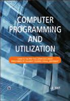 Pointers; 11. Structures and unions; 12. File Handling; 13. Linked lists; 14. Graphics in C. ISBN: 978-93-80298-39-9 EDITION: Third, 2011 PAGES: 619 PRICE: ` 395.00 174.