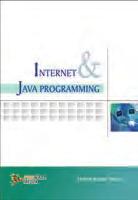 00 227. Internet and Java Programming Harish Kumar Taluja 1. The Internet; 2. Clients and Server; 3. Object Oriented Programming; 4. Introduction to Java; 5. Beginning of Java Programming; 6.