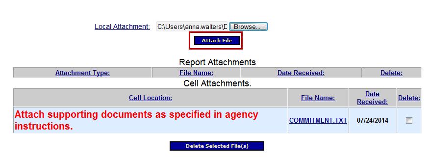 Reports: Attachments To add a Report level attachment: From the Report screen, click the View/Add Attachments button A message appears advising to save