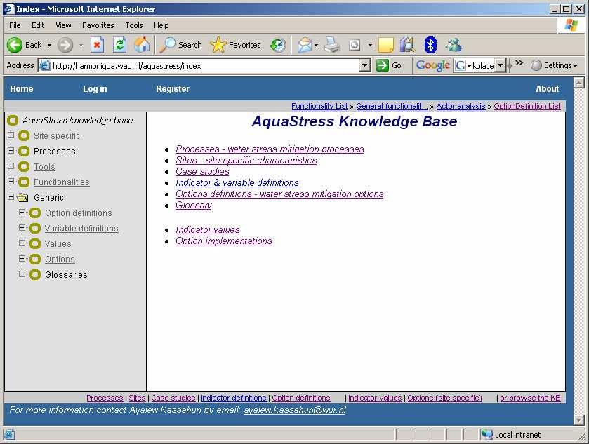 Web-based tool A software tool that can be used with a normal web browser (e.g. Internet Explorer).