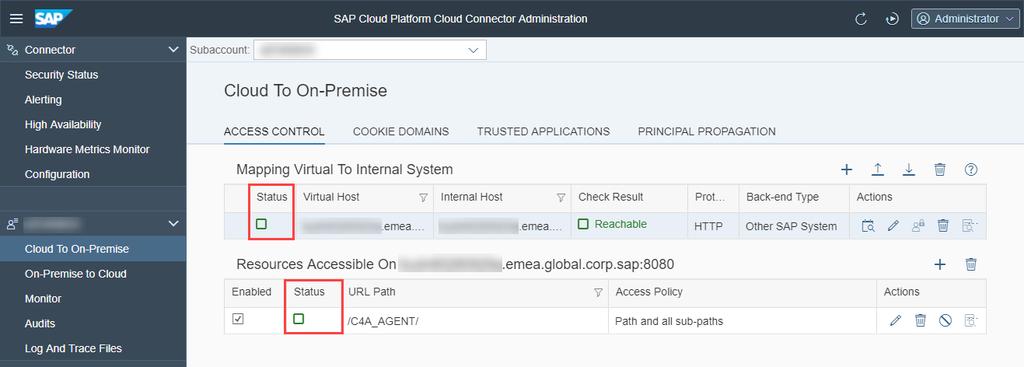D. Both Statuses next to the Mapping and Resources should appear in green state: Configure SAP Analytics