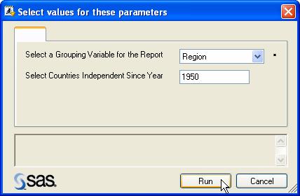 The parameters will appear in the Properties for Code window. Click OK.