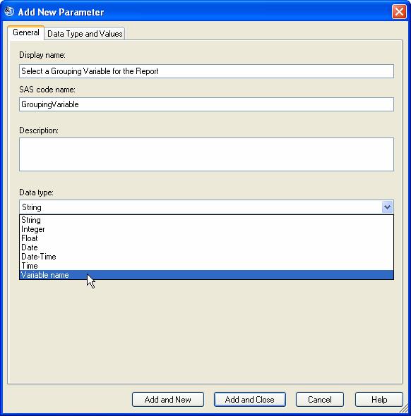 CREATING PARAMETERS FOR VARIABLE NAMES To create a variable name parameter that can be used in a task, first open the Parameters Manager by selecting Tools Parameters (Macro Variable) Manager from