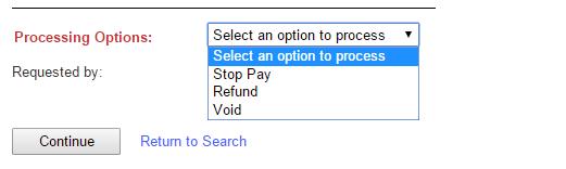 Item Processing Overview Processing Options can be accessed by viewing the Item Detail page for a specific item after performing a search.