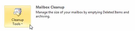 Outlook 2010 - Managing Your Mailbox Quota Contents > Understand your Mailbox Quota, What makes the mailbox so big, Arranging email messages by size, If the message Size field isn t displayed,