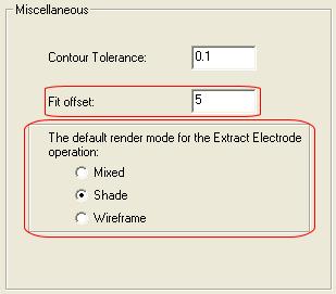 The offset distance for the above option is set by choosing Tools / Preferences and selecting Electrode / General / Miscellaneous in the Preferences Editor.