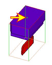 Electrode UCS Click on the UCS icon in the Electrode Guide. Click on the point marked below: Click OK in the Feature Guide. The Electrode UCS was automatically orientated for machining.