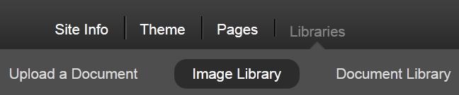 Use the buttons to browse through your images. 4. To exit this area, click at the top right. Searching Images You can search your uploaded images via the search bar within the Image Library.