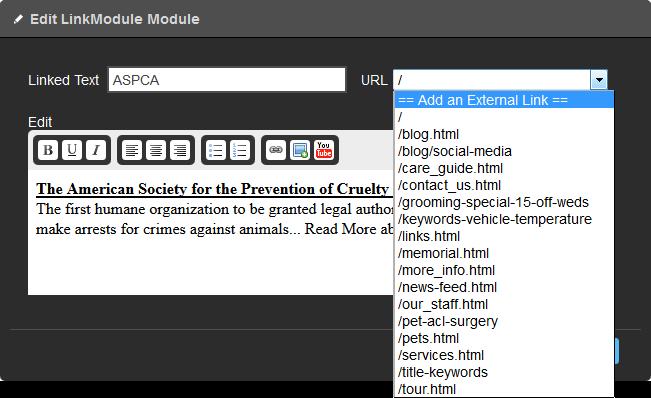 Creating/Editing Links on the Links Page 1. To create a new link, click the icon at the bottom left side of the Links Page. 2. Then, click the icon next to the new link field. 3. Add the Linked Text.