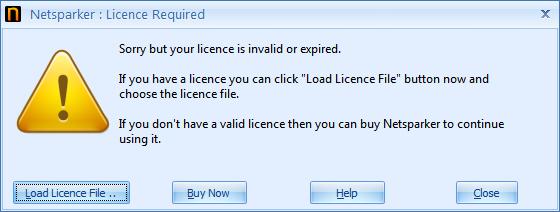 Chapter: Installing Netsparker 28 After finishing installation, Netsparker will start and ask for the licence file. Press the Load Licence File... button to locate the licence file.