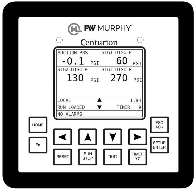 Using the MV-3-C Display The display module is a highly integrated operator interface specially programmed to complement and support the Centurion controller.