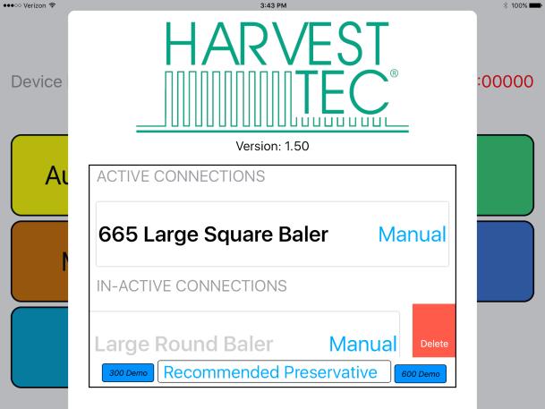 Operating the Harvest Tec ipad App (continued) When ready to operate your applicator system, open the Hay App on the ipad by selecting the Hay App icon.