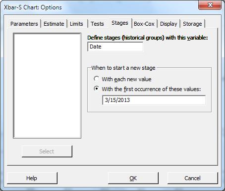 Assessing Quality 1. Press Ctrl+E to open the last dialog box, or choose Stat > Control Charts > Variables Charts for Subgroups > Xbar-S. Tip Minitab saves your dialog box settings with your project.
