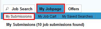 FAQ #1 How to find the Job ID# for a Position 1. Log into your Taleo Account 2. Select the My Jobpage tab.