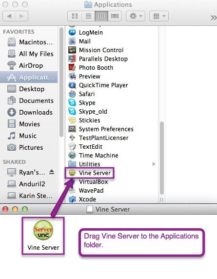 Installing Vine 4.0 on Mac (The example below is on Mac OS 10.7 Lion) 1.