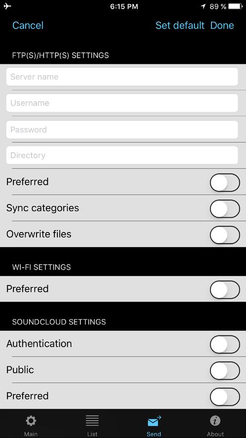 If you choose the Sync categories option, all of the tracks will be saved in the appropriate category on your Ftp server in the same way as on your device.